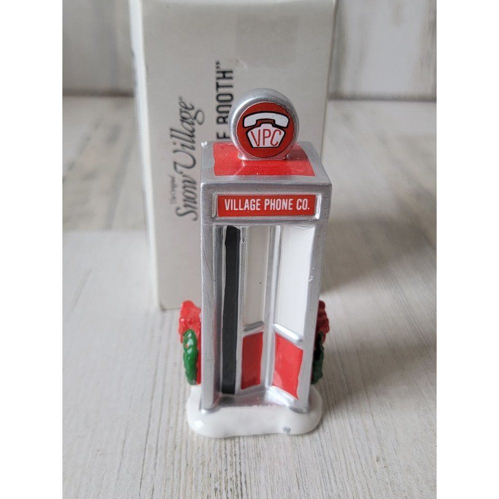 Dept 56 54291 Village Phone Booth snow village accessory‎ Xmas